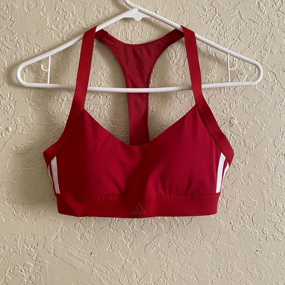 Adidas Red Sports Bra Extra Small
